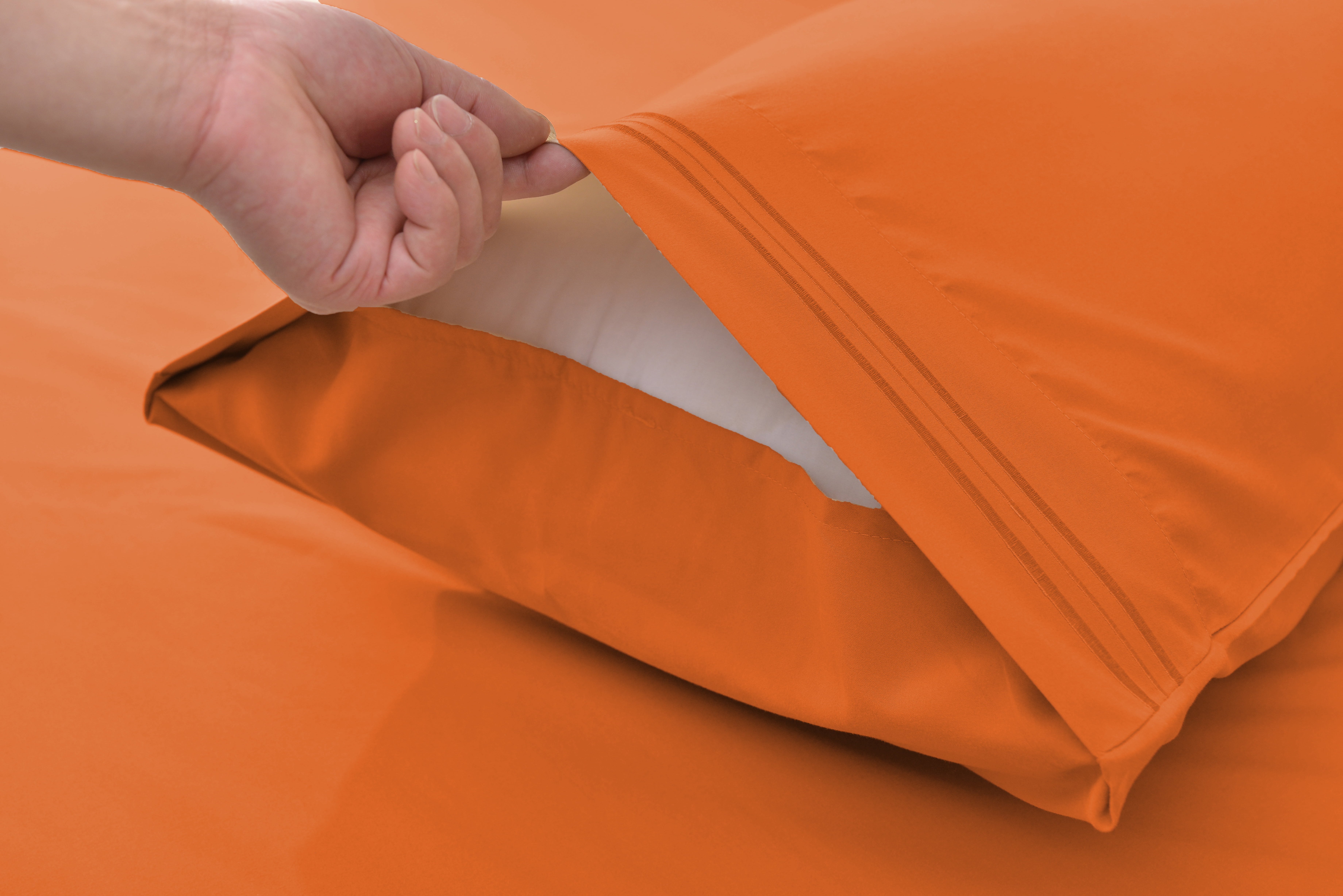 Supreme Series Rayon Made from Bamboo Sheet Set - Wrinkle Free -Softer than Cotton- Deep Pockets - 3 Piece - 1 Fitted Sheet, 1 Flat, 1 Pillowcases Twin XL, Burnt Orange