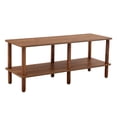 thumbnail image 4 of TV Stand, Modern Entertainment Center Table with Open Storage Shelf, Rounded Rubber Wood Legs, Wooden 2-Tier TV Stand For Living Room Bedroom, Easy Assembly, 4 of 9