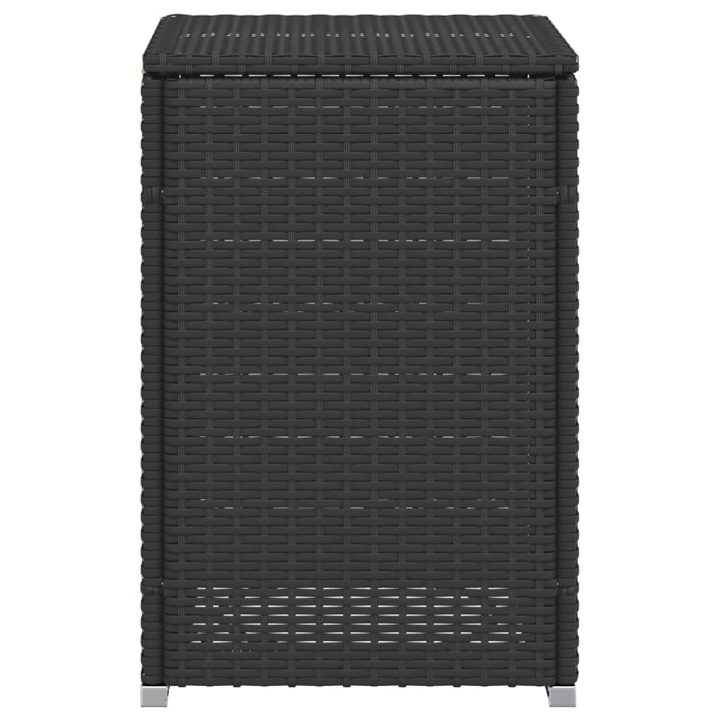 vidaXL Propane Tank Cover Table Black 15.7"x15.7"x23.6" Poly Rattan