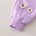thumbnail image 6 of TOWED22 Toddler Girls 2 Piece Outfits Fall Clothes Knit Tulle Puff Sleeves Top and Flare Pants Set for Girl,Purple,2-3 Y, 6 of 6