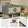 thumbnail image 6 of TSOVTHRID Boho Mandala Paw Print Microwave Oven Dust Cover with Handle Stain-Resistant Universal Toaster Oven Cover Oil-Proof Small Appliance Dust Covers, 18.25"W x 14.5"D x 11"H, S, 6 of 7