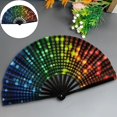 thumbnail image 1 of Home Decoration Paper Fans Set Large Folding Handheld Fans For Line Dancing Portable Craft Holding Colors Hand Fan For Festival Dance Wedding Dance Church, Home Decoration Paper Fans set, 1 of 9