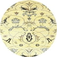 thumbnail image 1 of Ahgly Company Indoor Round Contemporary Brownish Green Abstract Area Rugs, 5' Round, 1 of 6