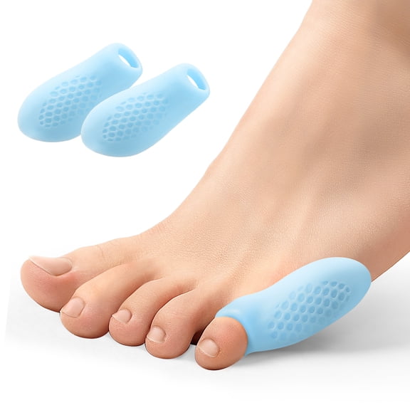 Promifun Tailor's Bunion Corrector Pads Toe Separator for Pinky Toe Calluses Corns Foot Pain Relief,14 Pack,Blue