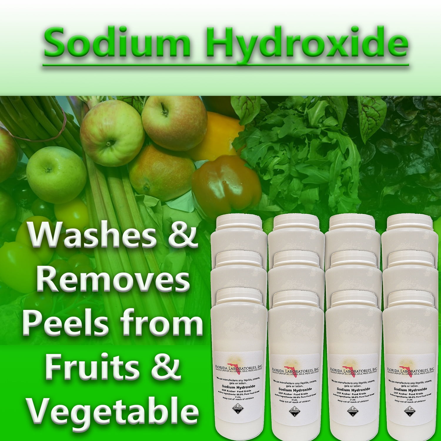 Sodium Hydroxide Lye Micro Beads - Food Grade - USP - 4 lbs - 2 x