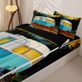 thumbnail image 3 of Homewish Kids Camping Themed Zipper Twin Comforter Sets with Fitted Sheet and 2 Pillowcases,Rustic Country Adventure Zipper Bedding Set For Boys,Black Reversible,4-Piece, 3 of 7