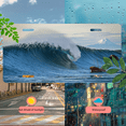 thumbnail image 5 of 1 Pcs 2D Flat License Plate Covers & Frames, Large Wave with For Decorative Front, Waterproof For Decoration Aluminum License Plate Covers & Frames Cover For Men Women, 12" X 6", 5 of 7