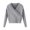 Grey, variant on Girl's Dance Wrap Sweater Ballet Top Warm up for Leotards, Dress(Grey,140)