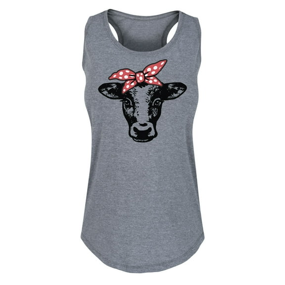 Instant Message - Cow Bandana - Women's Racerback Tank