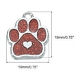 thumbnail image 2 of Cat Dog Paw Charm Footprint Paw Print Charm Alloy Enamel Pendants Orange for DIY Jewelry Making, Crafts, 16 Pack, 2 of 5