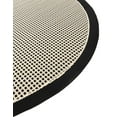 thumbnail image 5 of Unique Loom Outdoor Border Collection Area Rug - Frame (3' 1" Round Black/Ivory), 5 of 9