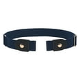 thumbnail image 2 of IQOGKRN Belts for Women/Men Buckle Free Elastic Belt No Buckle Stretch Waist Belt For Jean Pants Dresses Navy One Size, 2 of 3