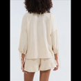 thumbnail image 4 of Conjunto de Dos Piezas para Mujer: Top de Larga con Lazo y Bóxer con Volantes Conjunto Informal A Juego Albaricoque M, 4 of 10
