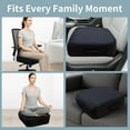 thumbnail image 5 of 6" Extra Thick Memory Foam Office Chair Cushion – 2-Layer Booster Seat for Back & Tailbone Pain Relief, 18 x 16 x 6in Non-Slip Cushion with Carry Handle for Wheelchair, Car, and Airplane, 5 of 9