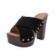 thumbnail image 2 of Sandalias de mujer Suede Super High Chunky Heel Sexy Summer Beach Casual Zapatos sólidos Wmkox8yii ytu1638, 2 of 8