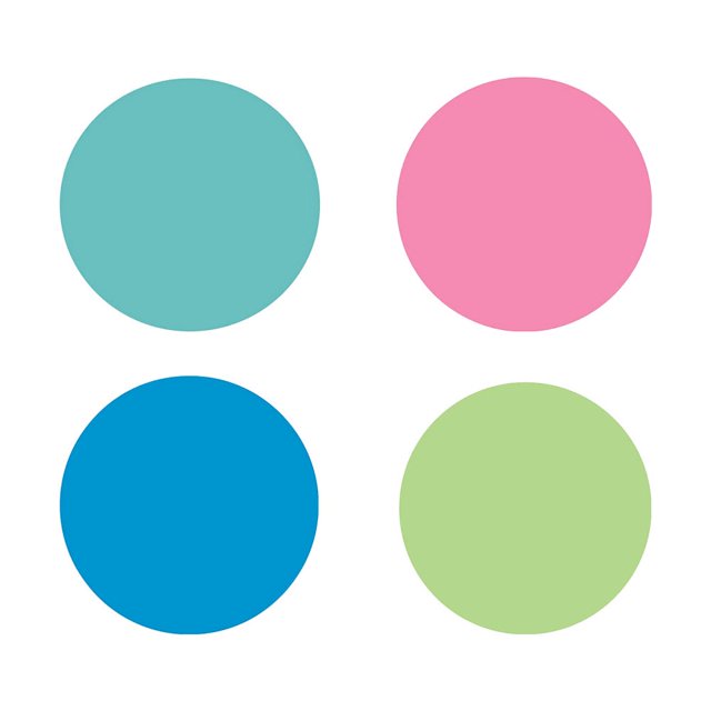 LOVEVER Circle Stickers Colorful Dry Erase Dots Whiteboard Stickers for Classroom & Desk - 4 Pcs