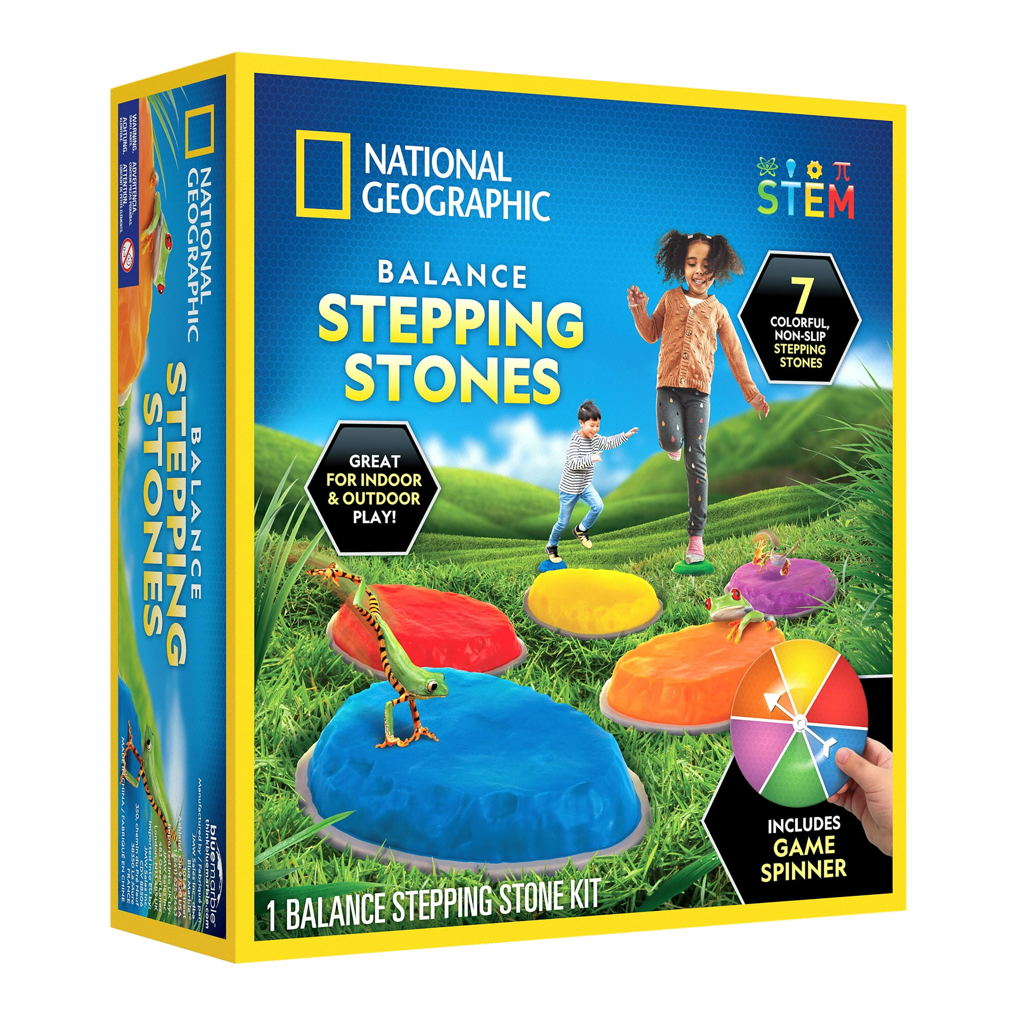 National Geographic Balance Stepping Stones for Kids - Durable Indoor & Outdoor Lawn Games