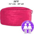 thumbnail image 5 of Codi Giant Bean Bag Chair with Filler Included, 5 FT | Comfy Large Pink Beanbag Chairs for Adults, Memory Foam Added | Machine Washable, 5ft, 5 of 14