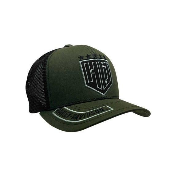 Harley-Davidson Men's H-D Badge Colorblocked Trucker Baseball Cap, Harley Davidson
