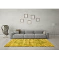 thumbnail image 3 of Ahgly Company Machine Washable Indoor Square Persian Yellow Traditional Area Rugs, 8' Square, 3 of 4
