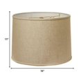 thumbnail image 2 of 15" Dark Wheat Throwback Drum Linen Lampshade, 2 of 6