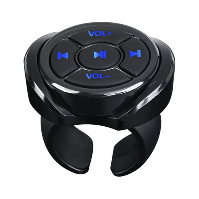 yeacher Bouton Multimédia Sans Fil BT5.0 Mini Télécommande Volant de Voiture Télécommande pour Lecture de Musique Selfie Compatible avec Appareils Android iOS
