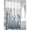 thumbnail image 4 of Vintage Oil Painting Forest No Hook Shower Curtain Waterproof, Bathroom Curtains with Snap in Liners and See Through Top Window, Vintage Birds Branches Hotel Style Bathtub Curtains Shower 54"Wx78"L, 4 of 8