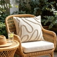 thumbnail image 5 of Throw Pillow Cover Minimalist Line Embroidered 17.71 Inch Cushion Case for Sofa Bed Living Room Bedroom Neutral Home Decor Modern Boho Farmhouse Pillow Cover Clean Layered Look Decorative Pillow Case, 5 of 6