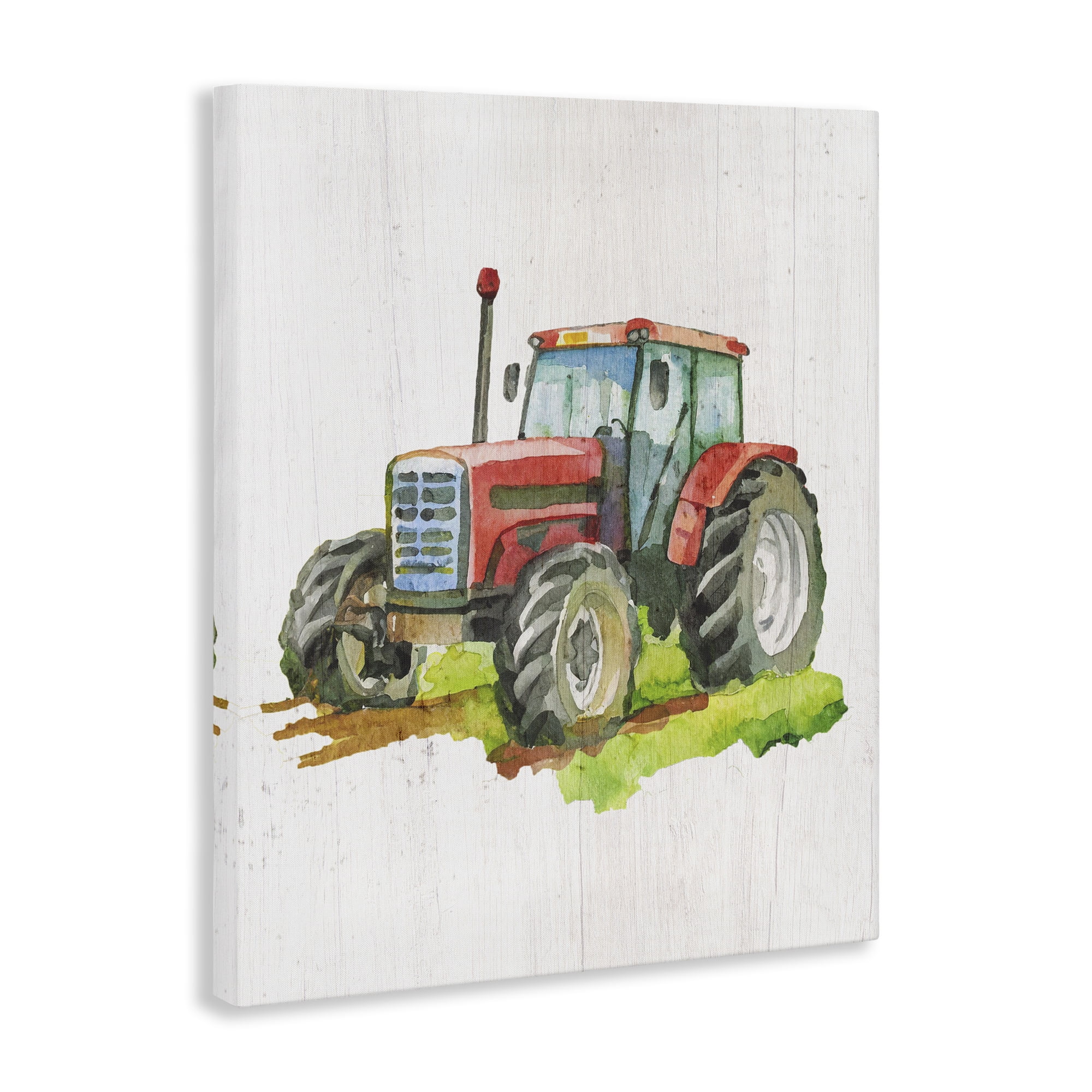 Stupell Industries Detailed Country Tractor Transportation Painting Gallery Wrapped Canvas Art Print Wall Art, 36 x 48