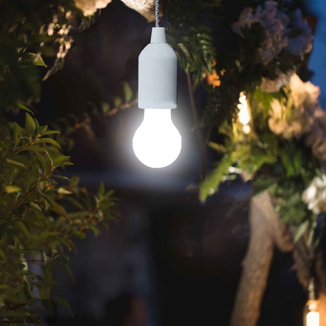 Portable Lights Battery Powered Pull Rope Light Bulb,Led Hanging Light, Color Battery Powered Light Bulb, Outdoor Camping Light, Portable House, Childrens Light, Party Backyard Decoration