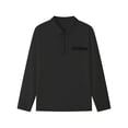 thumbnail image 6 of sdhkgrrt Men's Collared Long Sleeve Zipper Pullover Fall Winter Casual Basic Tops Fashion Trendy Work Business Outfits Clothes, Black M, 6 of 6
