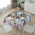 thumbnail image 6 of Christmas Table Cloth Waterproof Tablecloths, Farmhouse Snowman Xmas Tree Snowflake Tablecloth Dining Table Cover for Kitchen Party Tabletop Outdoor, Square Tablecloth 54x54 Inch, 6 of 9