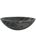 thumbnail image 2 of Novatto NOSV-LMCH Lunar Marble Natural Stone Vessel Sink with Chrome Umbrella Drain, 2 of 4