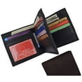 thumbnail image 2 of Hipster Genuine Leather Bifold Middle ID Flap Wallet 1501, 2 of 24