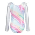 thumbnail image 3 of SILVERCELL Long Sleeve Shiny Gymnastics Leotards Sport Training Dancewear Ballet Leotards For Girls,5-12Y, 3 of 9