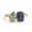 Rose Plated, variant on Pear Cut Blue Aquamarine & Octagon Cut Blue Sapphire Toi Et Moi Engagement Ring, Stackable Anniversary Ring, Statement Proposal Ring, Sepember Birthstone Ring, Two Stone Ring
