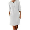 thumbnail image 1 of POINTERTECK Robes pour Femmes Robe Décontractée à Manches Longues Couleur Unie Pull Ample Noir L, 1 of 5