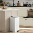thumbnail image 2 of 8-Gallon Stainless Steel Trash Can with Inner Bucket - Kitchen Garbage Can, Soft Close, Stays Open Feature, 30L Trash Bin, 2 of 7