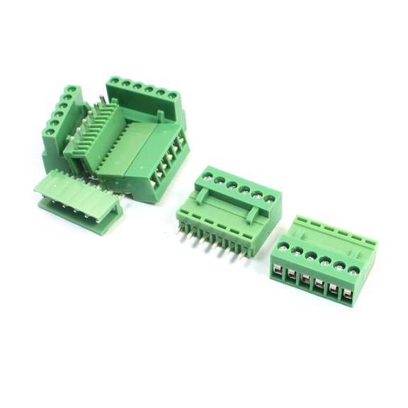 Unique Bargains 3.96mm Pitch Pluggable Type PCB Screw Terminal Block Connector 14-26AWG 5Pcs