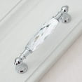 5 Pcs 5.00'' Hole to Hole Clear Crystal Handles Drawer Glass