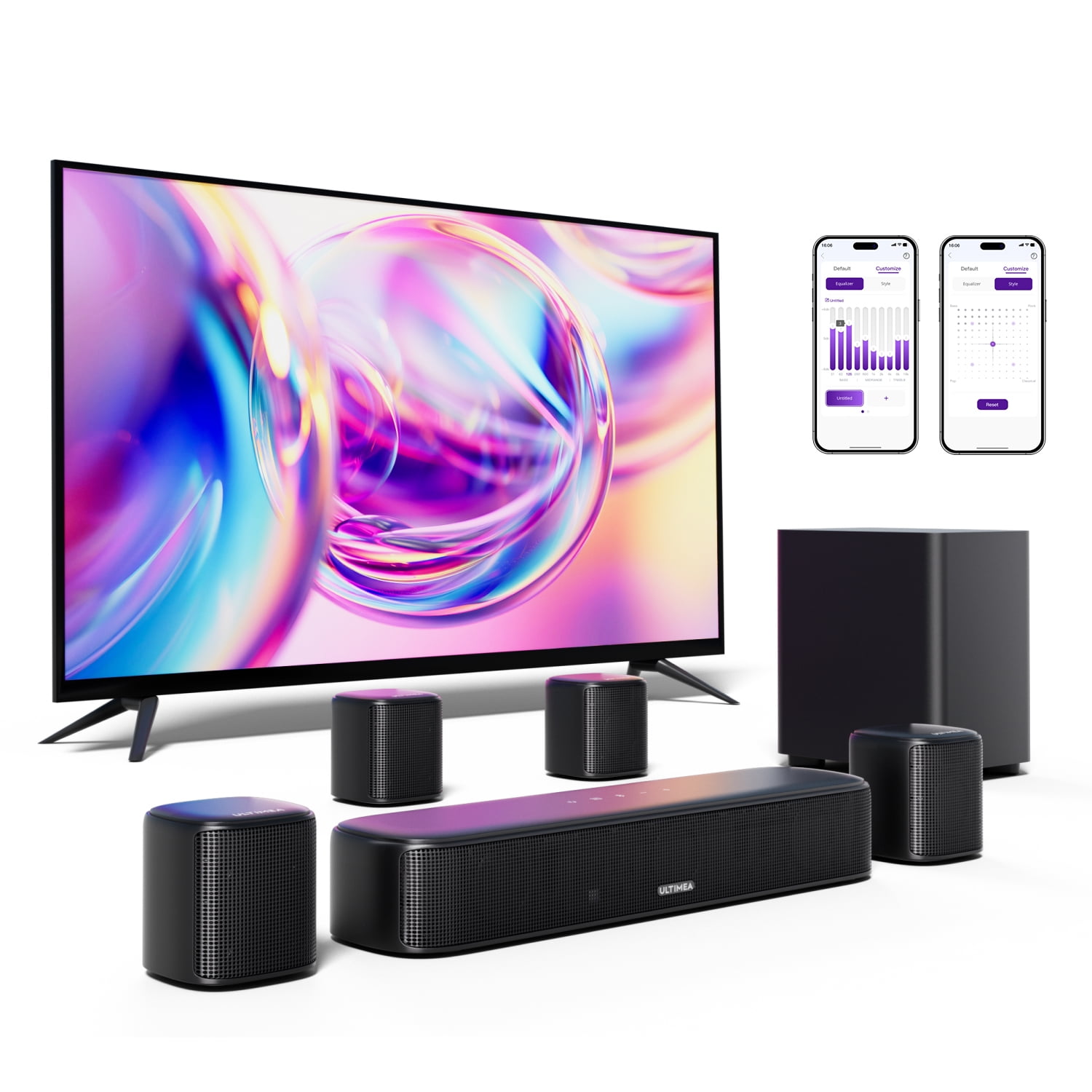 ULTIMEA 7.1ch Virtual Surround Sound Bar, Sound Bar for Smart TV
