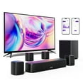 thumbnail image 1 of ULTIMEA Barre de Son Surround Virtuelle 7.1ch, Barre de Son pour Télé Intelligente avec 4 Haut-Parleurs Surround, Puissance de Crête 330W, Système de Son Surround pour Télé, Contrôle par Application, Barre de Son pour Télé avec Caisson de Basses, Opt/AUX/BT, Aura A40, 1 of 10
