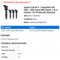thumbnail image 2 of Ignition Coil Kit 4 - Compatible with 2000 - 2005 Toyota MR2 Spyder 1.8L 4-Cylinder 1ZZ-FE Naturally Aspirated 2001 2002 2003 2004, 2 of 2