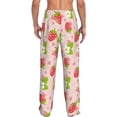 thumbnail image 7 of Salouo Strawberry Floral Print Pajama Pants for Men, Lounge Pants Elastic Waistband Casual Men's sleepwear Loungewear Sleep Pajama Pant -Small, 7 of 7