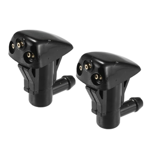 Unique Bargains Windshield Wiper Washer Nozzle Spray Jet Fit for Hyundai Tucson for KIA Sportage Plastic Black 2 Pcs