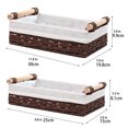 thumbnail image 4 of LCXmlly Woven Storage Basket 2Pcs/Set Desktop Storage Basket Modern Rustic Handmade Wooden Multifunctional Countertop Makeup Sundries Snack Organizer, 4 of 7