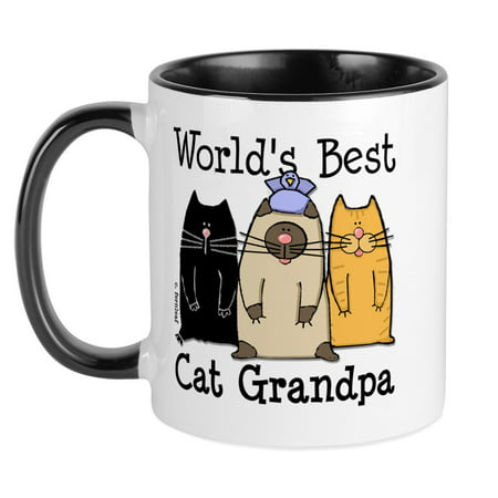 CafePress - World's Best Cat Grandpa Mug - Unique Coffee Mug, Coffee Cup