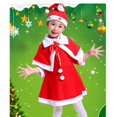 thumbnail image 3 of Conjunto de vestido rojo de Navidad para niños, traje de Papá Noel, ropa de fiesta, Año Nuevo, 3 of 5
