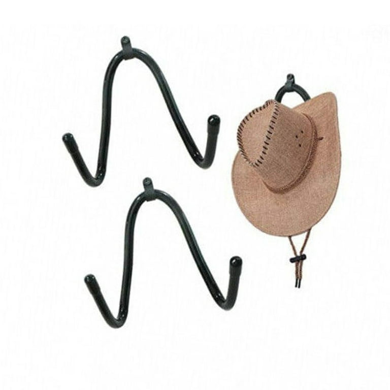2xFolytiy Cowboy Hat Rack for Wall Hat Holder Organizer Western Hat Hanger  Hooks 