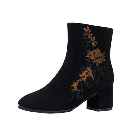 

fvwitlyh Boots for Women Knee High Extra Wide Calf Boots for Women s Plus Fluff Fashionable Round Head Thin Wool Socks Womens Mid Calf